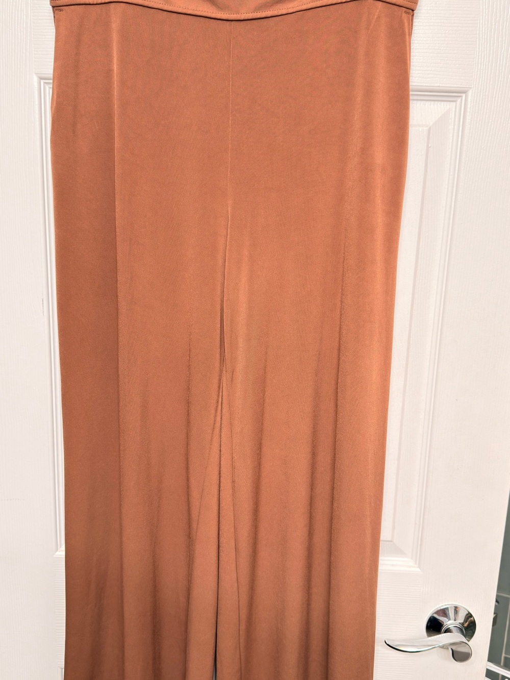 Wide-Leg High-Waist Pants in Rust
